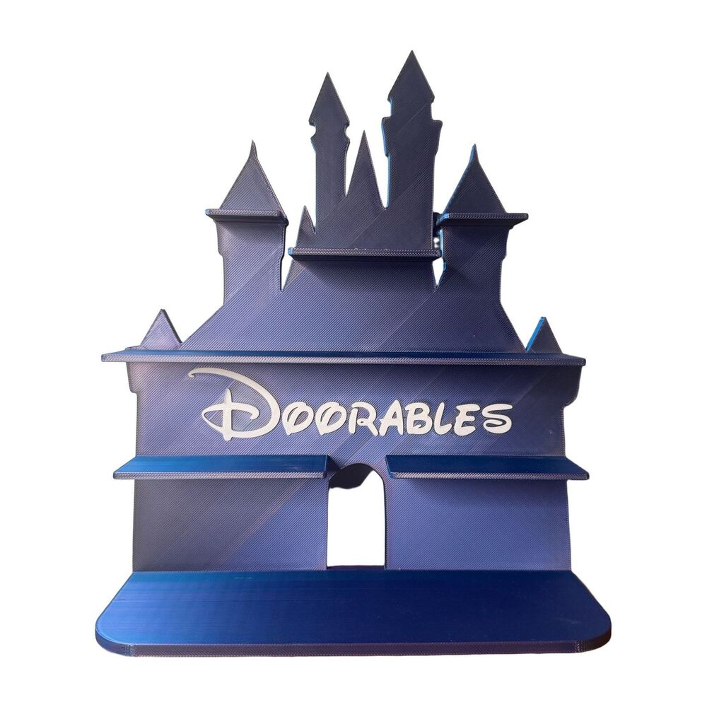 Custom Disney Doorables-Princess Castle Display Shelf 9.5x8in Metallic/Navy